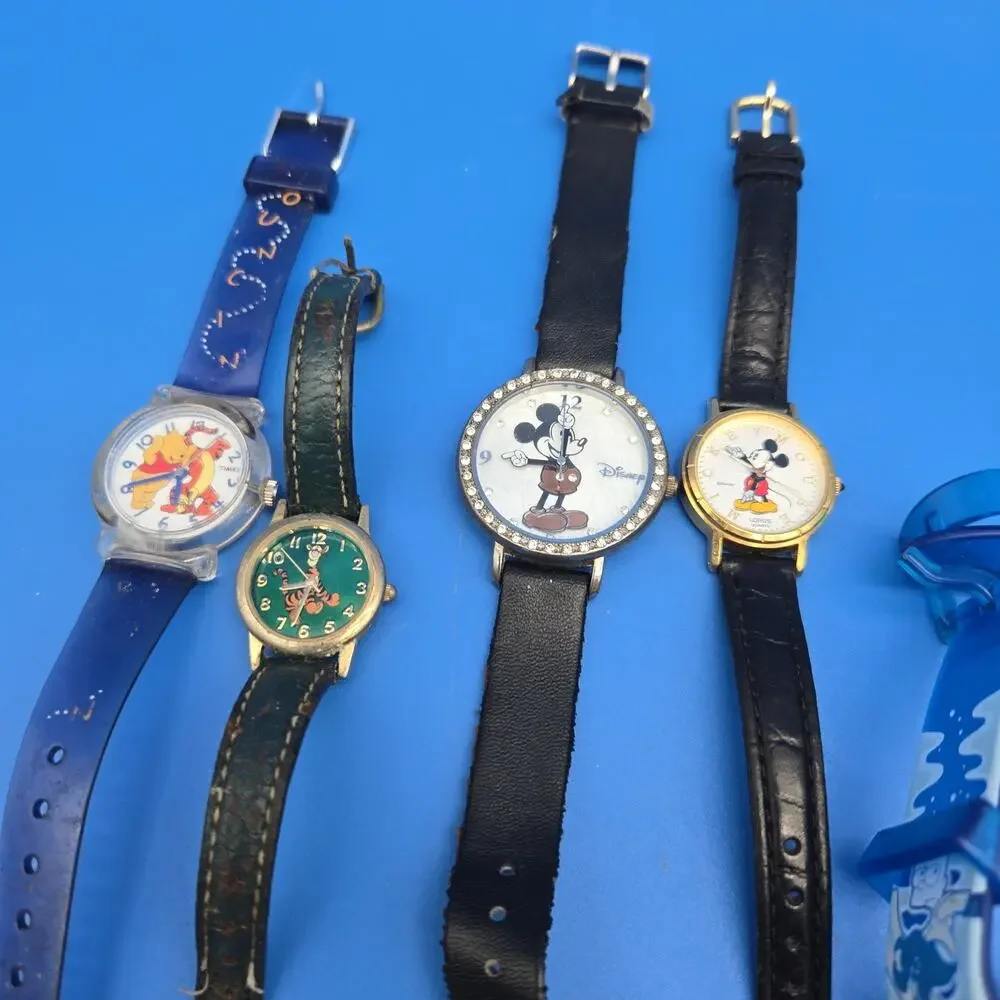 Lot of 16 Character Watches Disney Mickey Minnie Tinker Bell Pooh Untested